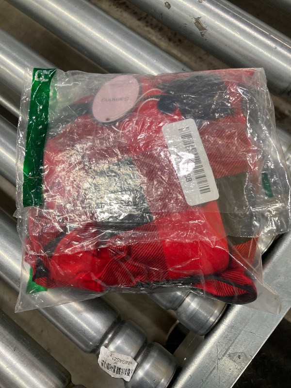 Photo 1 of ***PAJAMA SHIRT ONLY*** Samring Women's Christmas Pajama Short Sleeve Sleepwear Soft Pjs Lounge Shirt Red and Black Plaid L