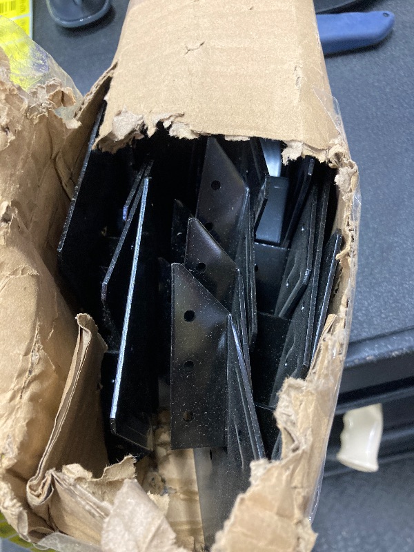 Photo 1 of Pcs Hurricane Tie for Rafters, 13 Gauge (Thick 2.2mm) Hurricane Straps, Rafter Tie Brackets Fit 2x4, 2x6 Truss to Rafter Connector, Heavy Duty Hurricane Clips for Roofing Trusses, Black