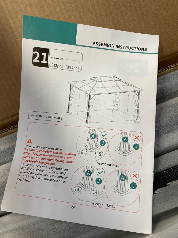 Photo 1 of ***MISSSING PARTS**YITAHOME 10X12FT Hardtop Gazebo Double Roof Canopy Galvanized Iron Aluminum Frame Garden Tent Curtains Netting for Patios Backyards Decks Lawns**SET OF 3 MISSING 1 BOX**2 OF 3**