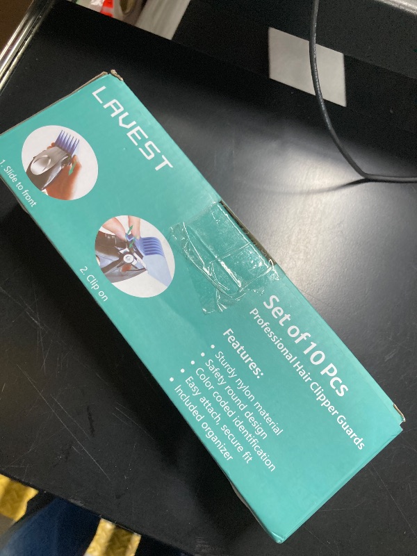 Photo 1 of 10 Professional Hair Clipper Guards Cutting Guides Compatible with Most Wahl Clippers with Organizer, Color Coded Clipper Combs Replacement - 1/16" to 1"