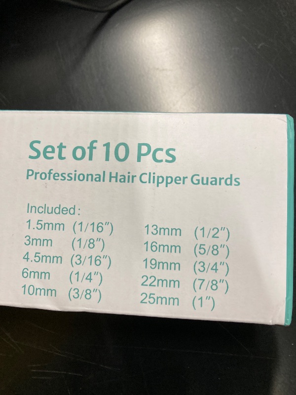 Photo 1 of 10 Professional Hair Clipper Guards Cutting Guides Compatible with Most Wahl Clippers with Organizer, Color Coded Clipper Combs Replacement - 1/16" to 1"