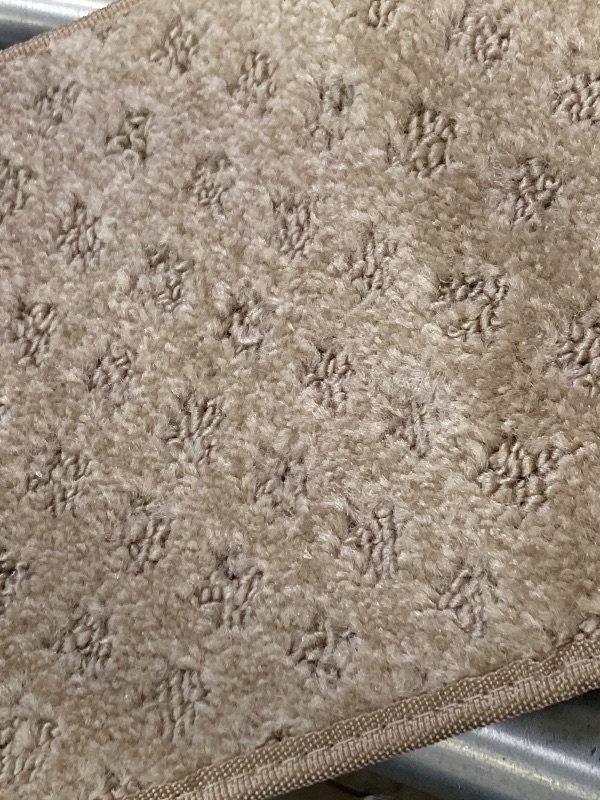 Photo 1 of ***2 PIECES ONLY***PURE ERA Carpet Stair Treads Tape Free Non-Slip Indoor Stair Carpet Stair Protectors Pet-Friendly Non-Slip Skid Resistant Washable Reusable 8" x 30"(2 Pieces, Cream Gray Mini-Diamond Trellis)