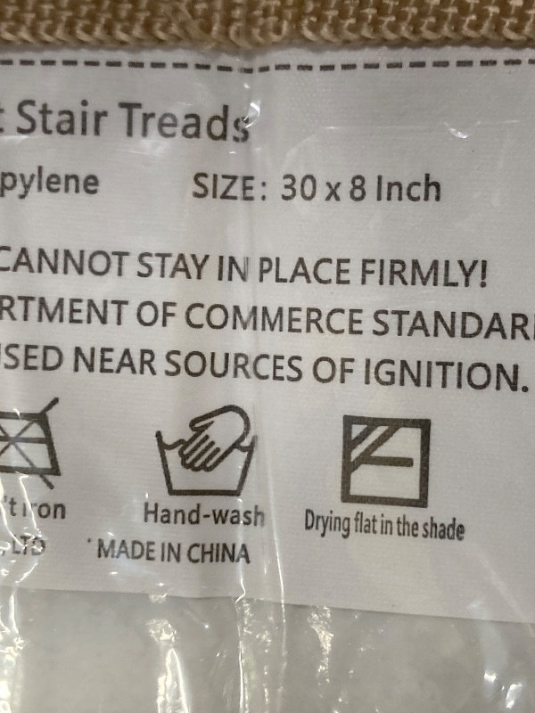 Photo 1 of ***2 PIECES ONLY***PURE ERA Carpet Stair Treads Tape Free Non-Slip Indoor Stair Carpet Stair Protectors Pet-Friendly Non-Slip Skid Resistant Washable Reusable 8" x 30"(2 Pieces, Cream Gray Mini-Diamond Trellis)