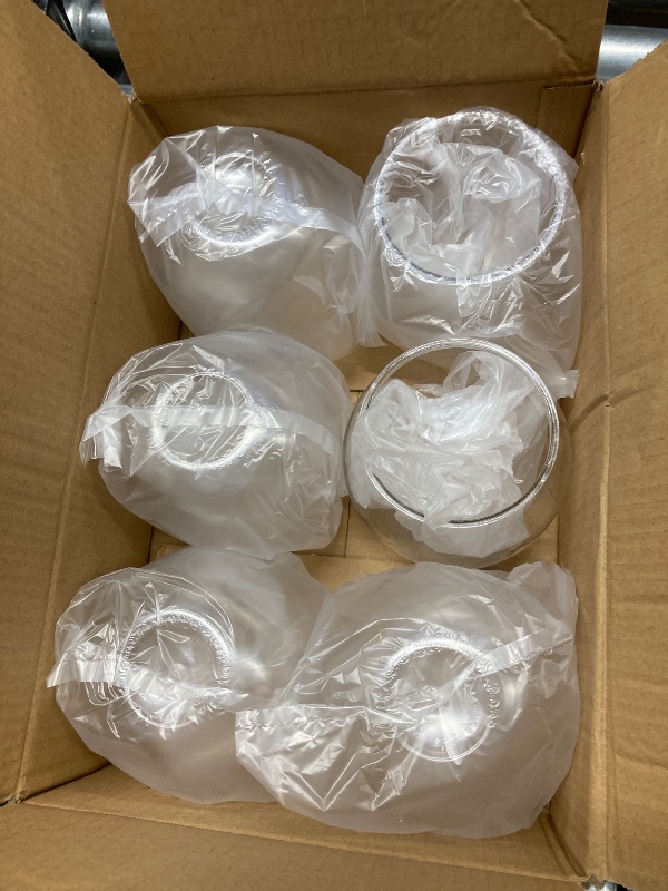 Photo 1 of [6 Pack] 27 Ounce Largest Mini Plastic Fish Bowls for Decoration - Fun Sized Fish Bowls for Drinks to Start the Party - Clear Vase for Stunning Centerpieces - Set - Craft Vase Round Clear