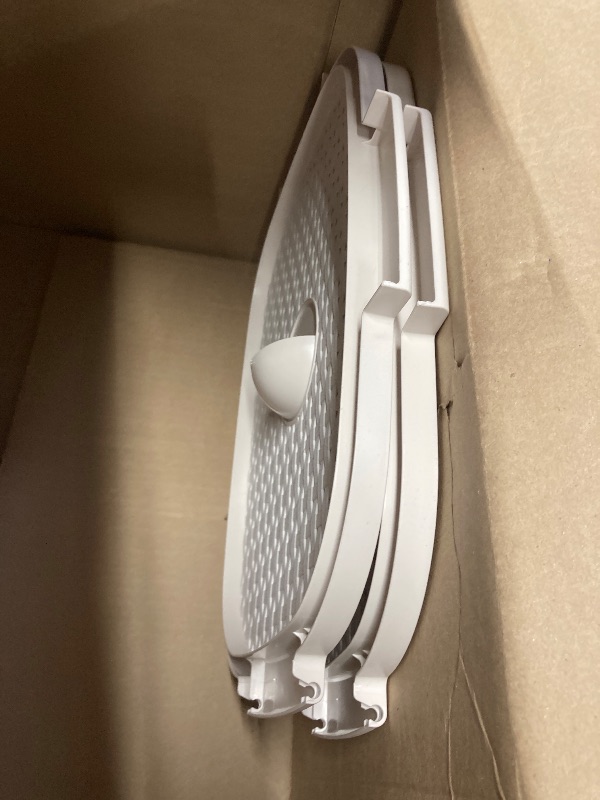 Photo 1 of **MISSING ONE HAMPER***Mind Reader Slim Laundry Hamper with Lid, 60L Clothes Baskets, Premium Wicker Design, Plastic, 2-Pack, Ivory