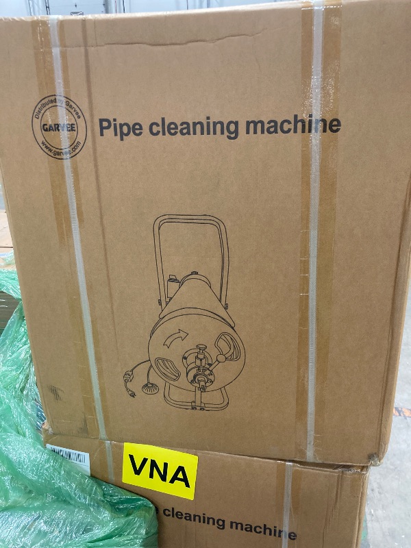 Photo 1 of 100Ft 3/4 Inch Cable Auto Feed Portable Electric Sewer Snake, 750W Drain Cleaning Machine, Electric Drain Auger with 6 Cutter Air-Activated Foot Switch for 4" to 8" Pipes