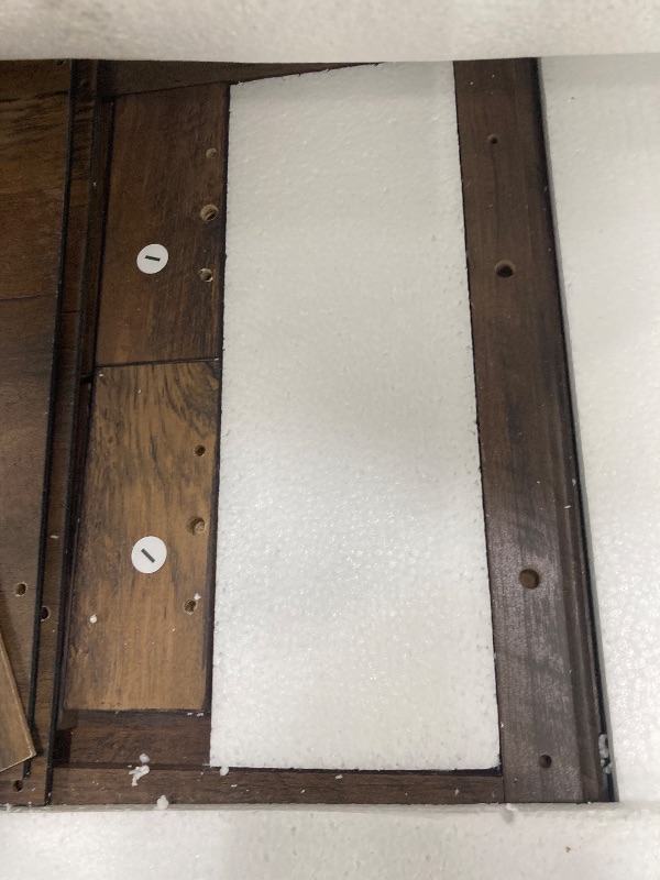 Photo 1 of *box 1 of 2* partial set ***minor damage*****ROCKPOINT 3 Sided Glass 80" Fireplace TV Stand for TVs up to 90",Entertainment Center with Drawers and Glass Door Storage Cabinet for Living Room,36"Electric Fireplace & Adjustable LED Light ,Espresso