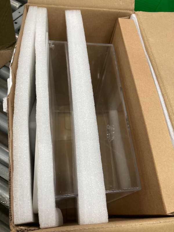 Photo 1 of **LID IS CHIPPED ON 2 CORNERS AND CRACK ON TOP-SEE PICS**Square Cake Stand with Lid?360° Rotatable Marble Cake Plate with Acrylic Dome?Stone Dessert Display Stand with Lid Cover for Cheese?Pie?Chips & Dips?Turnable Lazy Susan Serving Platter Spinner