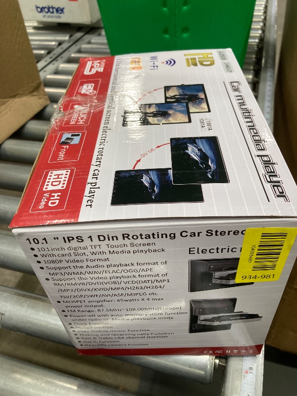 Photo 1 of [2G+64G] Android 13 Rotatable Single Din Vertical Car Stereo 10.4 inch Touch Screen Radio Unit with Wireless Carplay & Android Auto/EQ Audio/Bluetooth 4.2/SWC/GPS Navigation/FM RDS