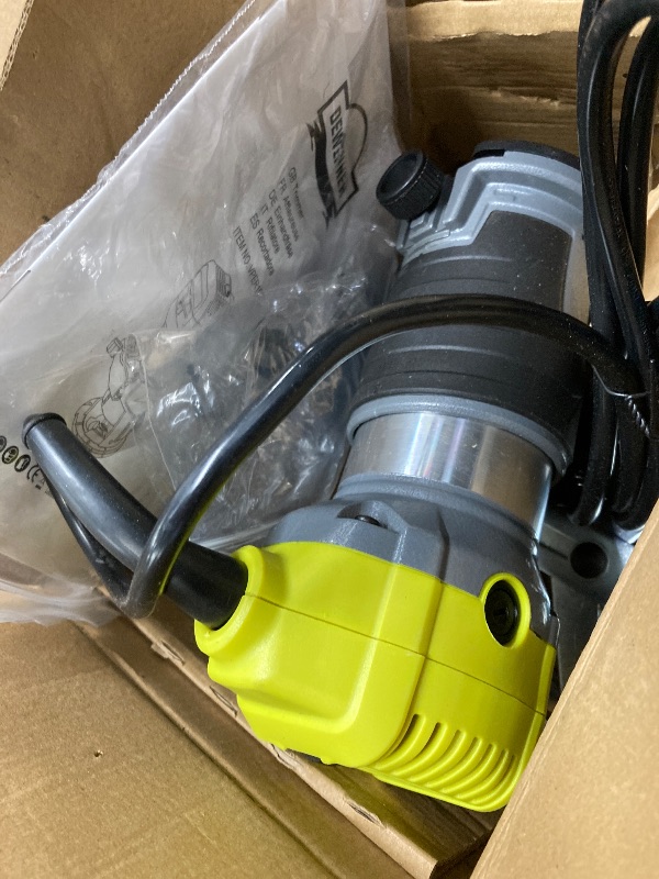 Photo 1 of *****IT IS USED, IT IS NOT KNOWN IF IT WORKS AND IT IS MISSING PARTS***DEWINNER Electric Router Tool, 710W 10000-32000 RPM 6 Variable Speed Wood Router for Woodworking with 3 Clamps and 5 Router Tool Bits