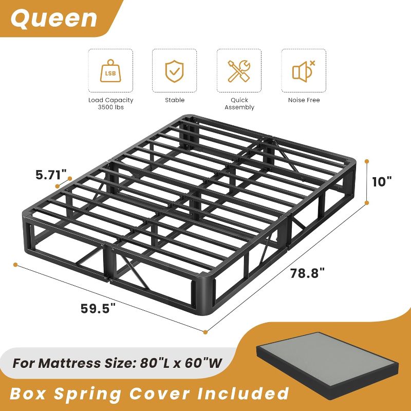 Photo 1 of ****T IS USED, IT IS MISSING PARTS AND IT IS NOT KNOWN IF IT WORKS AT 100%***QFTIME  MetalQUEEN  Box Spring, Mattress Foundation, Heavy-Duty, Easy Assembly
