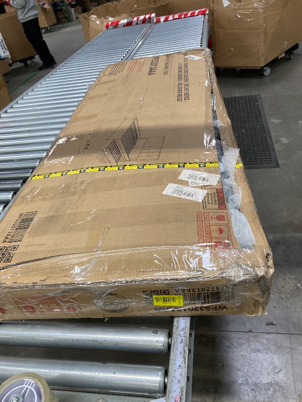 Photo 1 of ***It is used, it is missing several pieces and it is not clear if it is 100% functional.***Trundle Bed, Queen Size, Velvet Biege, BOX 1 OF 2 ***(MISSING BOX 2 OF 2, ORIGINAL STOCK PHOTO NOT AVAILABLE, BOX RIPPED/TORN)