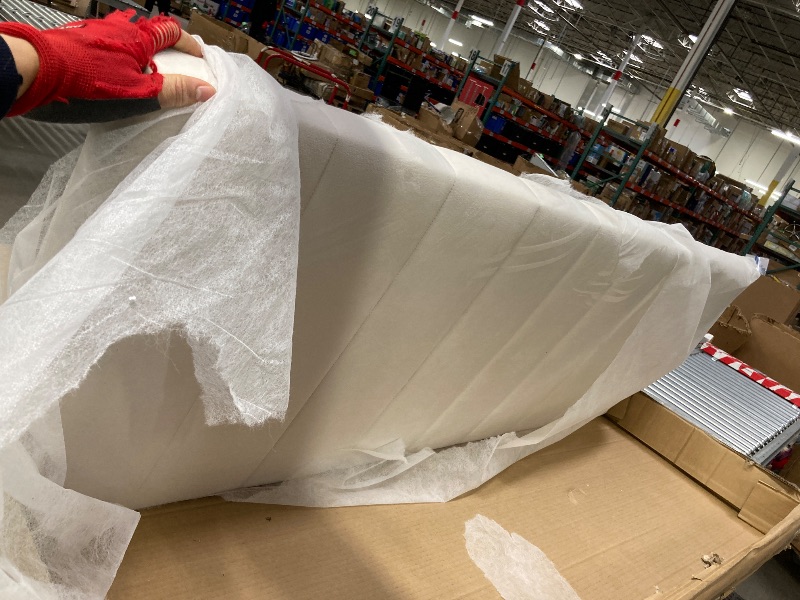 Photo 1 of ***It is used, it is missing several pieces and it is not clear if it is 100% functional.***Trundle Bed, Queen Size, Velvet Biege, BOX 1 OF 2 ***(MISSING BOX 2 OF 2, ORIGINAL STOCK PHOTO NOT AVAILABLE, BOX RIPPED/TORN)