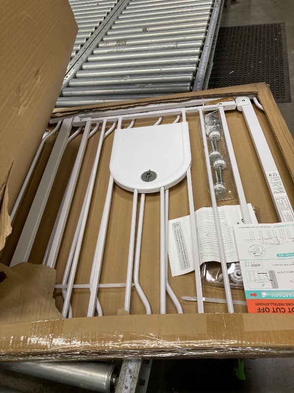 Photo 1 of ***MISSING PARTS***29.5-48.4" Wide Pet Gate with Cat Door, Pressure Mount, Safety Gate Gift,White