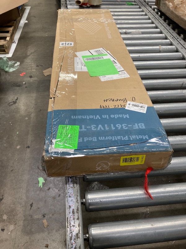 Photo 1 of ***It is used, it is missing parts and it is not known if it works at 100%.**CONCETTA 14" Twin Bed Frame, Heavy Duty Metal Platform Bed Frame with Underbed Storage for Bedroom, No Box Spring Required, Black