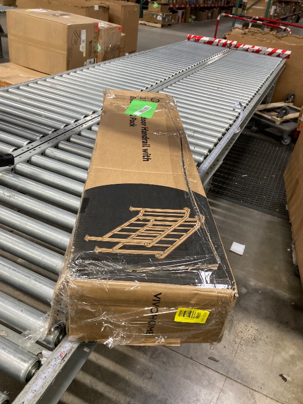 Photo 1 of **This unit is missing parts and it is not known if it works at 100%**VIVOHOME 2-Pack 3 Step Galvanized Steel Hand Rails for Outdoor Steps – Black Oval and Safety Balusters Exterior Railing for Porch, Deck, or Indoor Stairs, Complete Installation Kit
