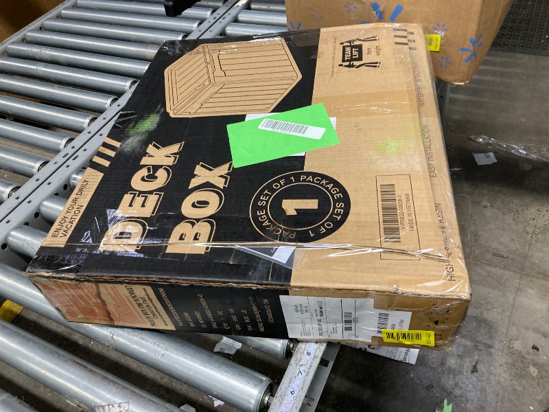 Photo 1 of **This unit is missing parts and it is not known if it works at 100%9***Homall 31 Gallon Outdoor Deck Box In Resin with Seat, Black