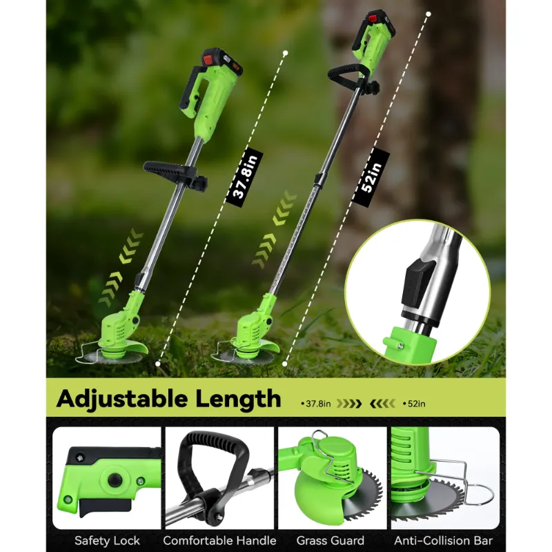 Photo 1 of **It is used, it is missing a piece and it is not known if it works at 100%.***YAHHU Cordless Weed Wacker Battery Powered 21V - Trimmer, Edger, and Mower with Multiple Blades for Garden