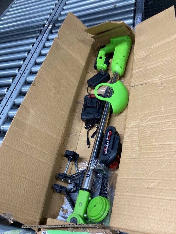 Photo 1 of **It is used, it is missing a piece and it is not known if it works at 100%.***YAHHU Cordless Weed Wacker Battery Powered 21V - Trimmer, Edger, and Mower with Multiple Blades for Garden