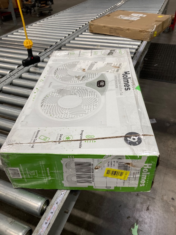 Photo 1 of **used missing parts**Holmes 9" Digital Window Fan, 3-Speed, Thermostat, Remote, Adjustable Extenders
