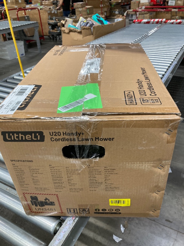 Photo 1 of **It is used, it is missing parts and it is not known if it is 100% functional.***WORX 40V 17" Cordless Lawn Mower for Small Yards, 2-in-1 Electric Mower Cuts Quiet, Compact & Lightweight Push Lawn Mower with 7-Position Height Adjustment – 2 Batteries & C