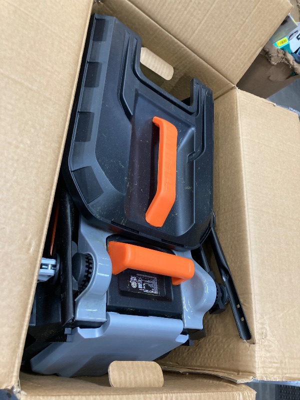 Photo 1 of **It is used, it is missing parts and it is not known if it is 100% functional.***WORX 40V 17" Cordless Lawn Mower for Small Yards, 2-in-1 Electric Mower Cuts Quiet, Compact & Lightweight Push Lawn Mower with 7-Position Height Adjustment – 2 Batteries & C