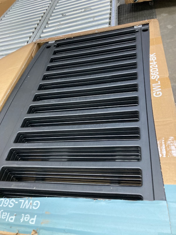 Photo 1 of ****It is used and is missing parts, so it is not known if it works 100%***Edx Dog Playpen 6-Panel 24 Foldable Pet Playpen with Door Indoor/Outdoor Puppy Pen Foldable Customizable Black