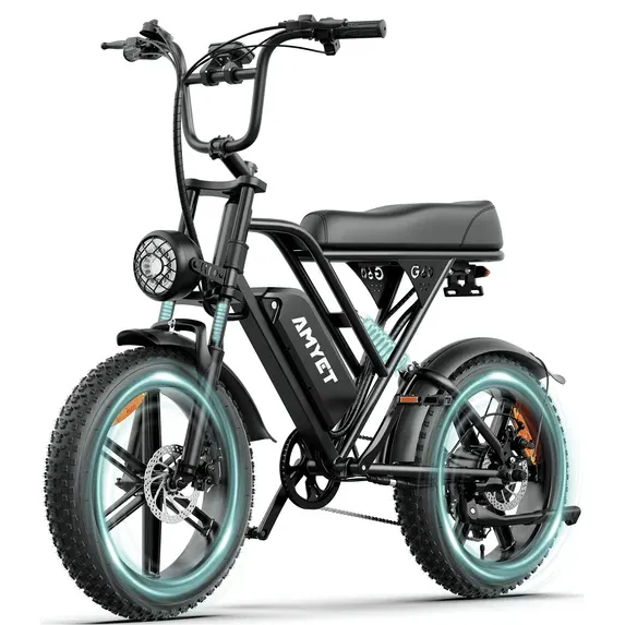 Photo 1 of **It is used and is missing parts, so it is not known if it works 100%***AMYET G60 Peak 1500W Electric Bike, 20" Fat Tire E-Mountain Bikes, 48V 20Ah 32MPH Ebike for Adults Full Suspension UL2849