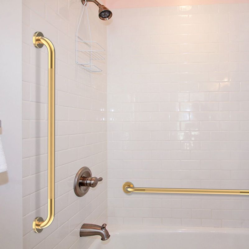Photo 1 of ***It is used and is missing parts, so it is not known if it works 100%**36 Inch Gold Shower Grab Bar, ZUEXT Stainless Steel Bathroom Grab Bar,Bathroom Balance Bar,Safety Handrail Support,Handicap Injury Elderly Senior Assist Bath Handle