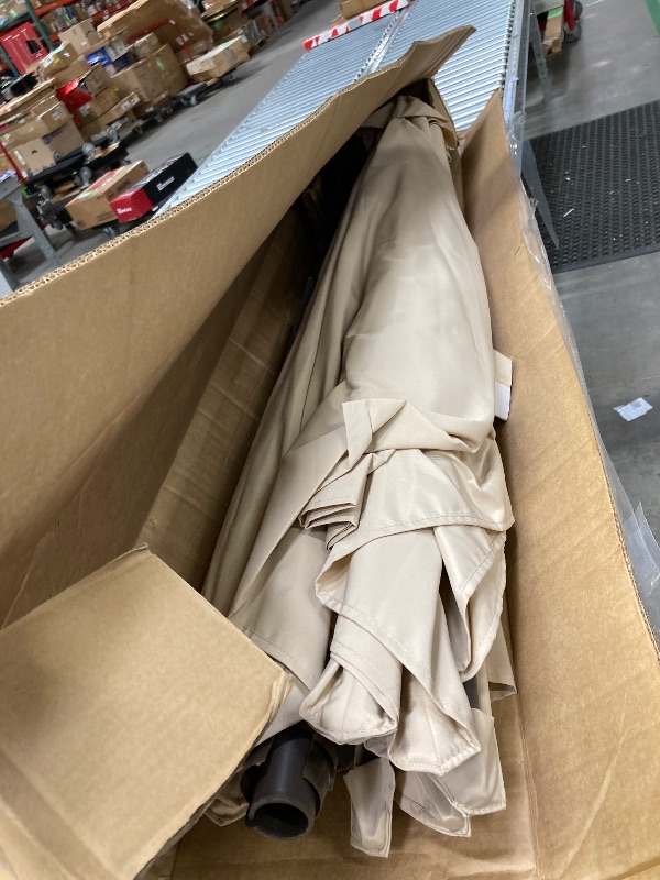 Photo 1 of ***It is used and is missing parts, so it is not known if it works 100%***JUSTLET 10' Outdoor Hanging Offset Cantilever Umbrella for Patio(No Base), Beige
