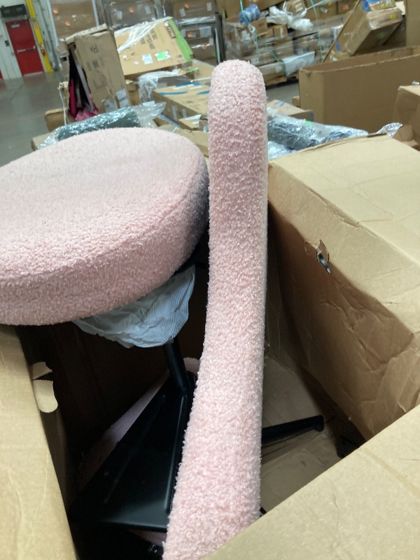 Photo 1 of ***It is used, it is missing parts and it is not known if it works 100%.****Pinmoco Ergonomic Cross Legged Chair, 360° Swivel Meditation Chair with Wheels, Height Adjustable Seat for ADHD, Strong Lumbar Support, Chic Home Office Furniture, Teddy Fabric, P
