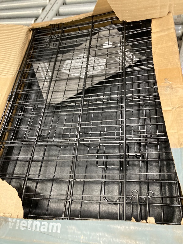 Photo 1 of *****It is used, it is missing parts, it is not known if it works 100%.***EDX Small Dog Crate, 24" Single Door Folding Metal Wire Dog Cage with Plastic Leak-Proof Pan Tray