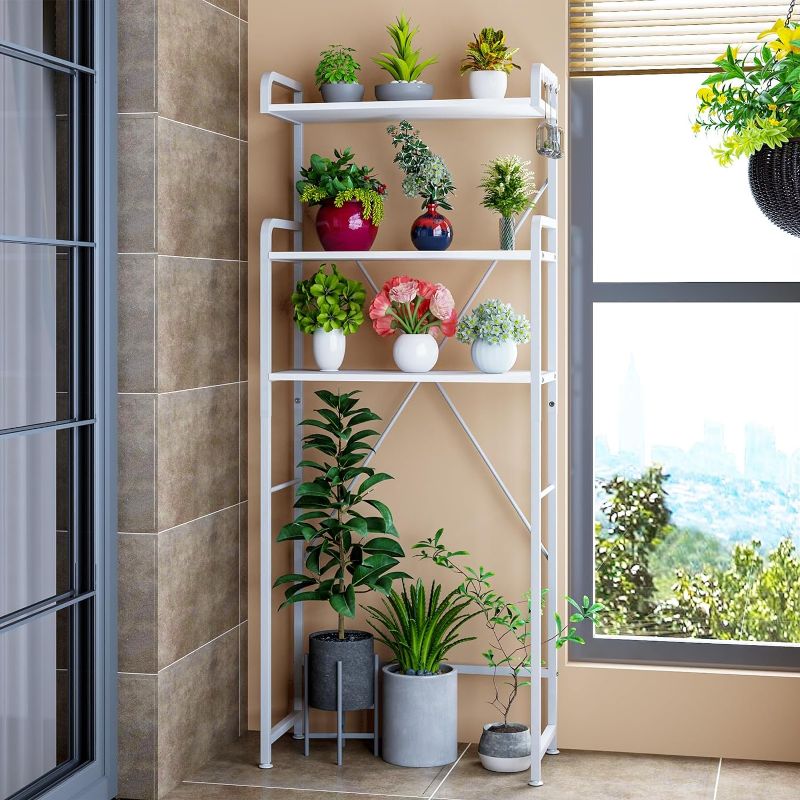 Photo 1 of ***It is used, it is missing parts, it is not known if it works 100%.****aboxoo Over The Toilet Storage Rack with 3-Tier Bathroom Shelves, Space Saver Toilet Shelf, Bathroom Storage Organizer with Hooks for Over Toilet Storage and Bathroom Shelf (White