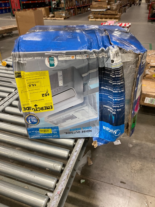 Photo 1 of **USED**Midea 10,000 BTU U Shaped Smart Inverter Window Air Conditioner - Cools 450 Sq Ft, Ultra Quiet with Open Window Flexibility - Alexa/Google Assistant Compatible - 35% Energy Savings, Remote (Updated)