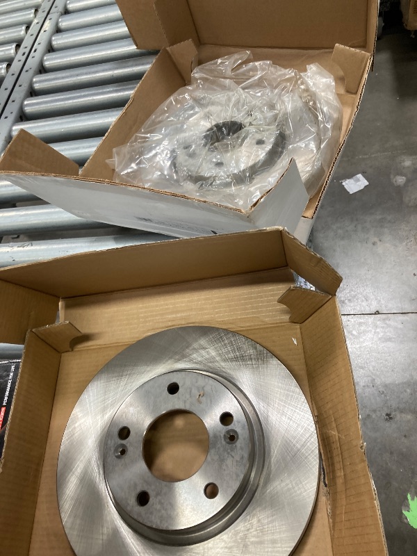 Photo 1 of **It is used, it is missing parts, it is not known if it works 100%.**Power Stop KCOE5806 Stock Replacement Front Brake Kit-Drilled/Slotted Rotors, Ceramic Brake Pads & Calipers For Hyundai Tucson 2010-2011, Kia Sportage 2011 [Model Specific]