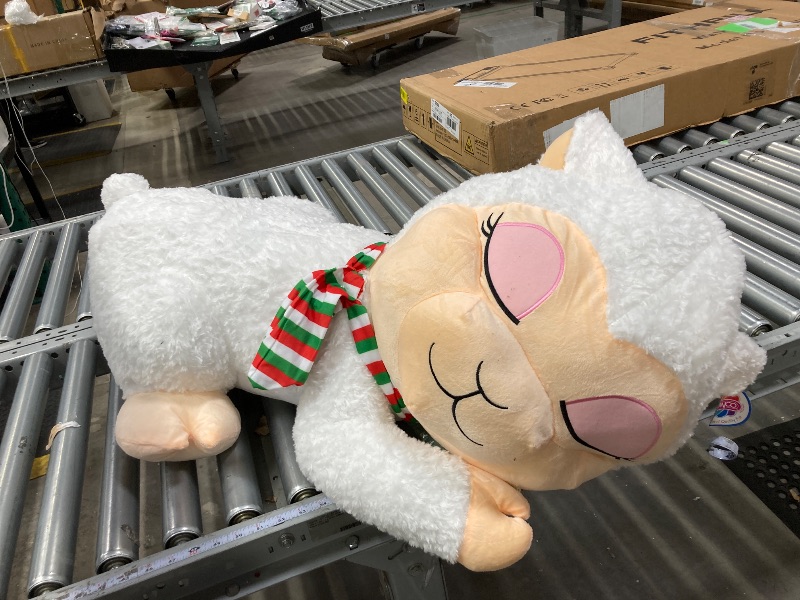 Photo 1 of ***USED9***Forest & Twelfth 14.5” Dozy Stuffed Animal – Adorable Sleeping Barnyard Large Stuffed Animals for Babies, Infants, and Toddlers, Adorable Big Plushies Ideal as Home Decor, Cuddle Pillow (Lamb)3PCS