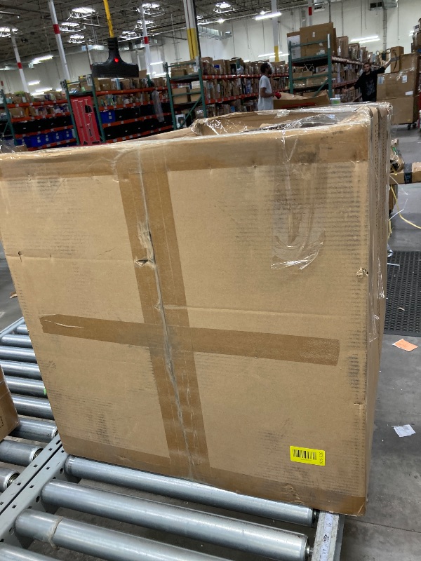 Photo 1 of ***IT IS USED, IT IS MISSING PARTS AND IT IS NOT KNOWN IF IT WORKS AT 100%**Benjara Samy 23 Inch Swivel Dining Chair Set of 2, Curved Back, Brown, Black Legs