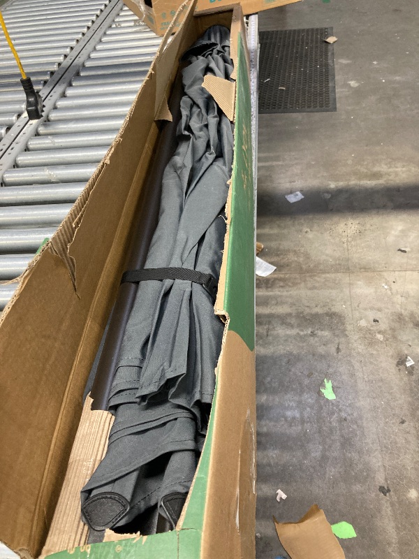Photo 1 of ***IT IS USED, IT IS MISSING PARTS. IT IS KNOWN IF IT WORKS AT 100%**Abba Patio 9ft Outdoor Patio Umbrella w/ Push Button Tilt & Crank, 8 Ribs, Grey