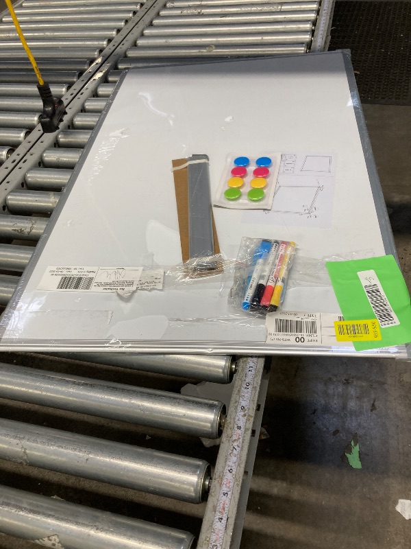 Photo 1 of **USED***QUEENLINK Double Sided Magnetic White Board, 36"x24" Dry Erase Whiteboard for Wall with Aluminum Frame Presentation Board for School, Office and Home