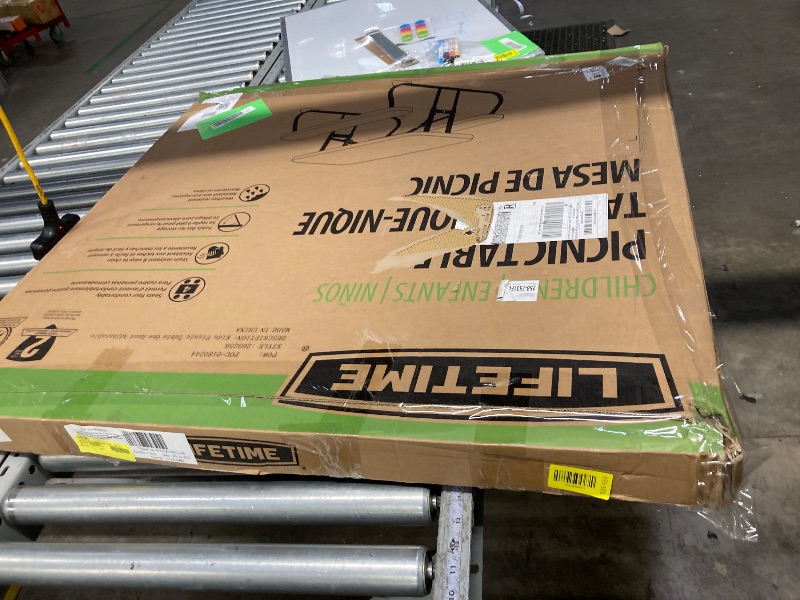 Photo 1 of ****IT IS USED, IT IS MISSING PARTS. IT IS KNOWN IF IT WORKS AT 100%***Lifetime Children's Polyethylene Picnic Table, All-Occasion, Almond (260256)