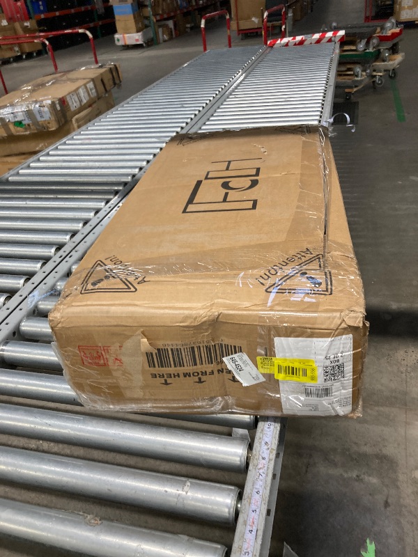 Photo 1 of **It is missing parts and is used, so it is not known if it works at 100%.**Ktaxon 4 Drawer Dressers, Wooden Chest, Modern Wide Storage File Cabinet Unit Nightstand for Bedroom, Office, Living Room, Black