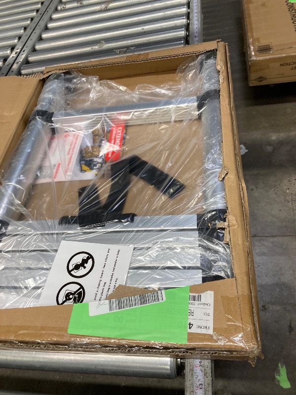 Photo 1 of ***IT IS USED, IT IS MISSING A PART, IT IS NOT KNOWN IF IT IS MISSING A PART***USED MISSING PARATS***6.6 FT Aluminum Telescoping Ladder - Lightweight & Foldable, Anti-Slip Rubber Feet, 250 lbs Capacity - Compact Portable Ladder for Home, RV, Loft, Roof, O