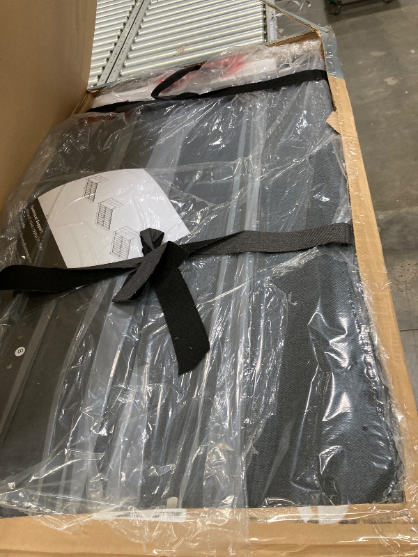 Photo 1 of **It's missing parts, it's used and I don't know if it works 100%.***Sweetcrispy Twin Size Wood Bed Frame - Linen Upholstered Platform Bed with Headboard, No Box Spring Needed with 800LBS Sturdy Wooden Slats Support, Noise Free, Easy Assembly, Dark Grey