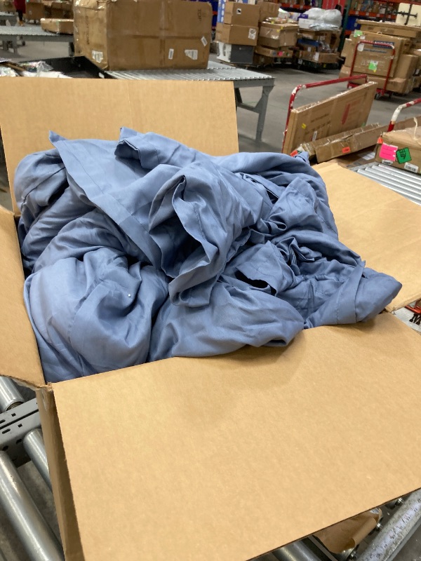 Photo 1 of **used**Litanika Comforters Bluish Grey King Size, 3 Pieces Lightweight Solid Bedding Set & Collections, All Season Fluffy Bed Set (104x90In Comforter & 2 Pillowcases)