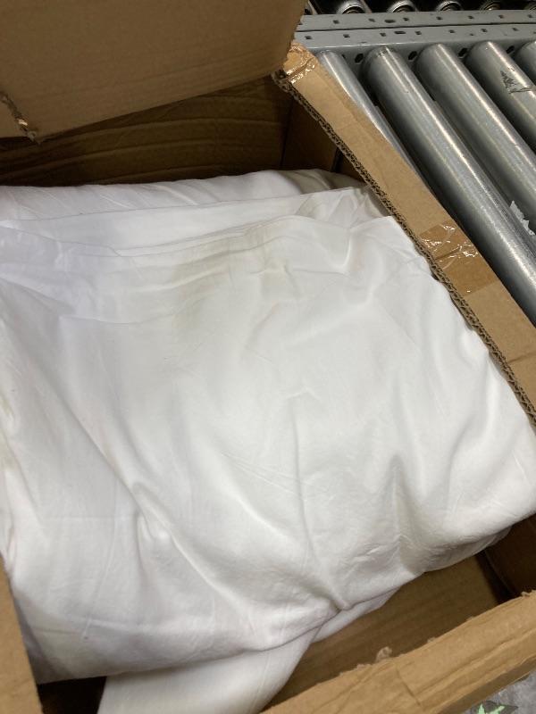 Photo 1 of ***used missing parts***Utopia Bedding Flat Sheet - 1 Pack (Twin, White) - Soft Brushed Microfiber Fabric - e & Fade Resistant Top Sheet - Easy Care Bed Sheet