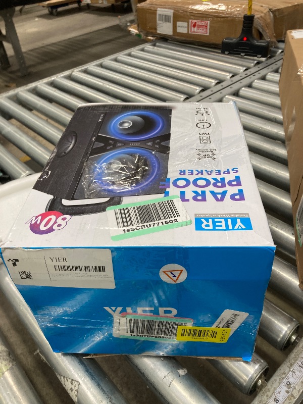 Photo 1 of **It is missing parts like the connection cable, it is used and I don't know if it works 100%.***YIER Bluetooth Speakers, Wireless TWS Portable Speaker with Lights,100dB Loud Subwoofer 80w(Peak) Stereo Sound, Bassup Technology, Long Playtime for Outdoor P