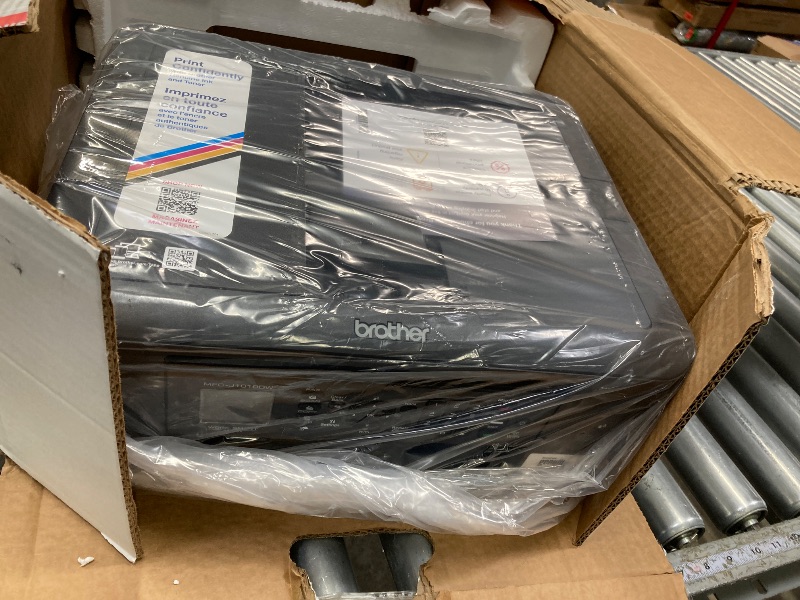 Photo 1 of **Brother MFC-J1010DW Wireless Color Inkjet All-in-One Printer with Mobile Device and It is missing parts like the connection cable, it is used and I don't know if it works 100%.**Duplex Printing, Refresh Subscription and Amazon Dash Replenishment Ready (