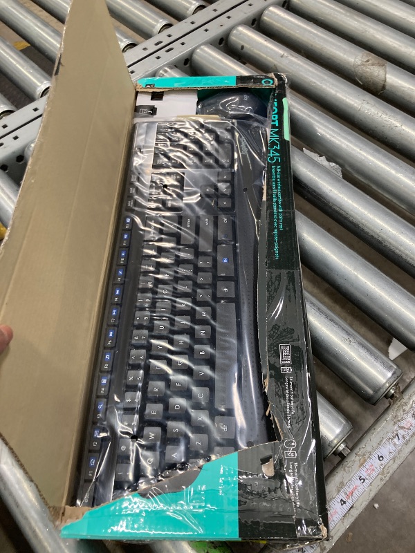 Photo 1 of ***used missing parts***Logitech MK345 Wireless Keyboard and Mouse Combo with Palm Rest, 2.4 GHz USB Receiver, Compatible with PC, Laptop, Black