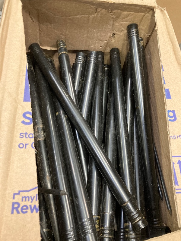 Photo 1 of **used***6 Pack String Light Poles, Outdoor String Light Pole Forked Metal Light Pole with Adjustable Outdoor Light Stand, Deck, Backyard, Garden, Wedding, Rustproof and Sturdy with Hooks.