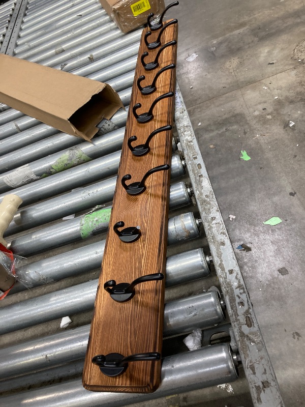 Photo 1 of ***Used, missing parts and has a broken part, so it is not known if it worked 100%.
***SKOLOO Farmhouse Style Wall Mounted Coat Rack, 38.6'' Pine Solid Wood Coat Hook Hanger - 10 Hooks for Hanging Clothes Robes Towels Coats